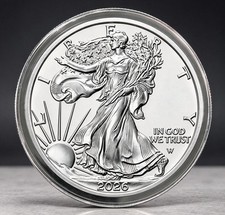 2026 $1 American Silver Eagle 1 oz Almost Uncirculated In Capsule