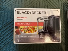 BLACK+DECKER Hachoir Alimentaire Électrique 1,5 Tasse, Impulsion One Touch, Moteur 150W, Mini Fo