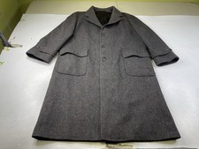 Vintage Polo University Club Trench Coat Ralph Lauren Wool Herringbone Plaid USA