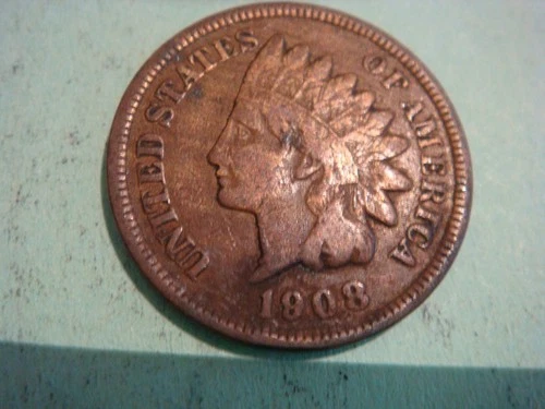 1908 Indian Head Penny IHP in Good+ Condition - actual coin in photo