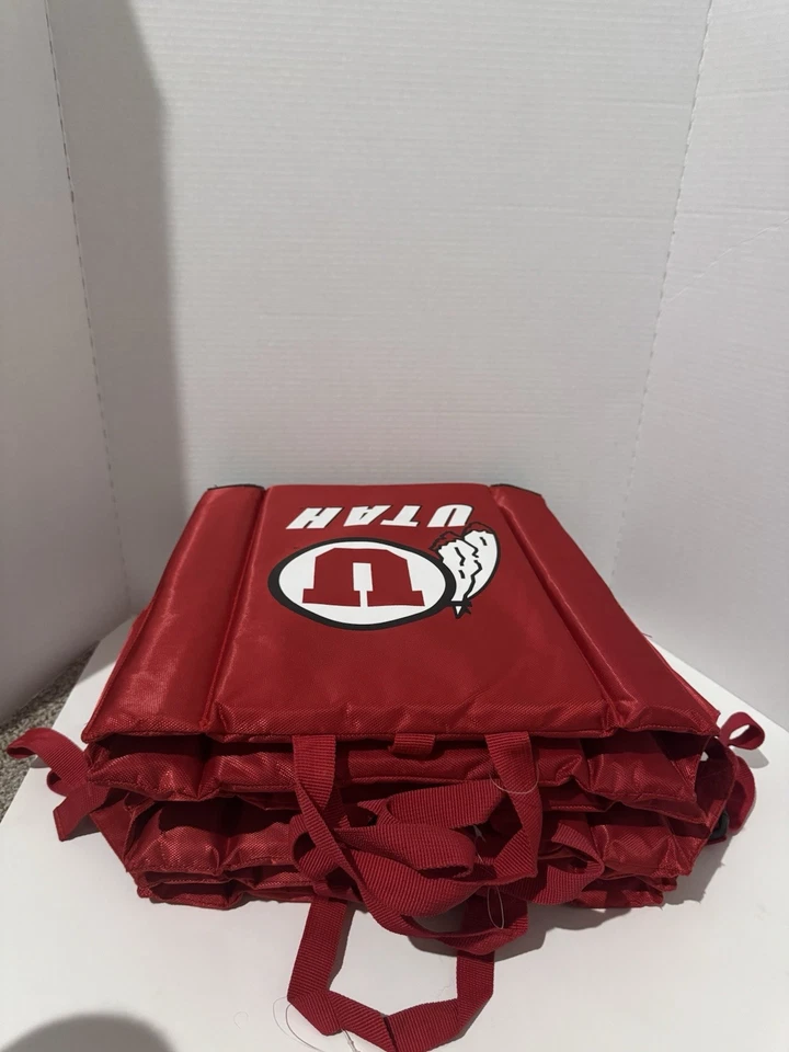 LOTE DE 3 Silla Cojín Asiento Estadio UTAH UTES Rojo PRÍSTINO ESTADO Foto 2 de 4