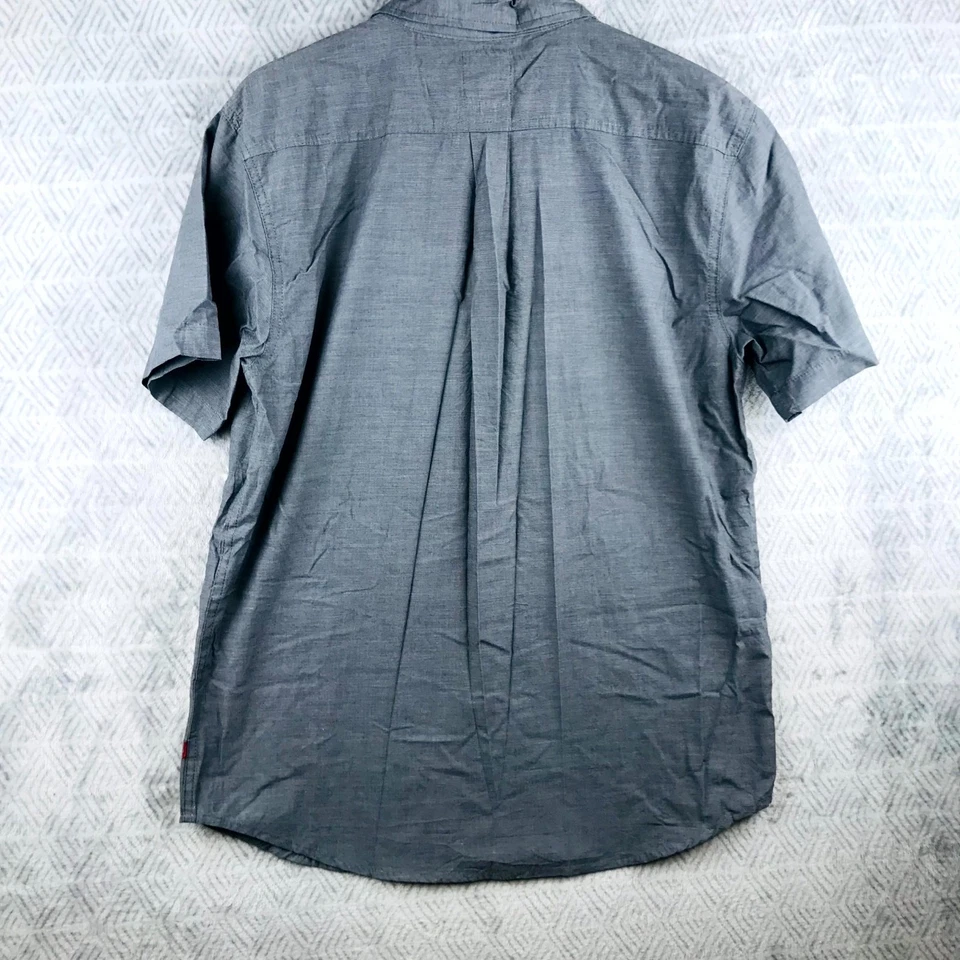 Levi’s Chemise Homme L Gris Coton Manches Courtes Boutonnée Décontractée - Photo 3/4