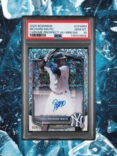 2025 Bowman Chrome Richard Matic Mini Diamond /100 Auto PSA 10 NYY Yankees