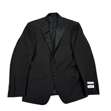 Calvin Klein Mens X Slim Fit Infinite Stretch Tuxedo Suit Jacket Black 38S