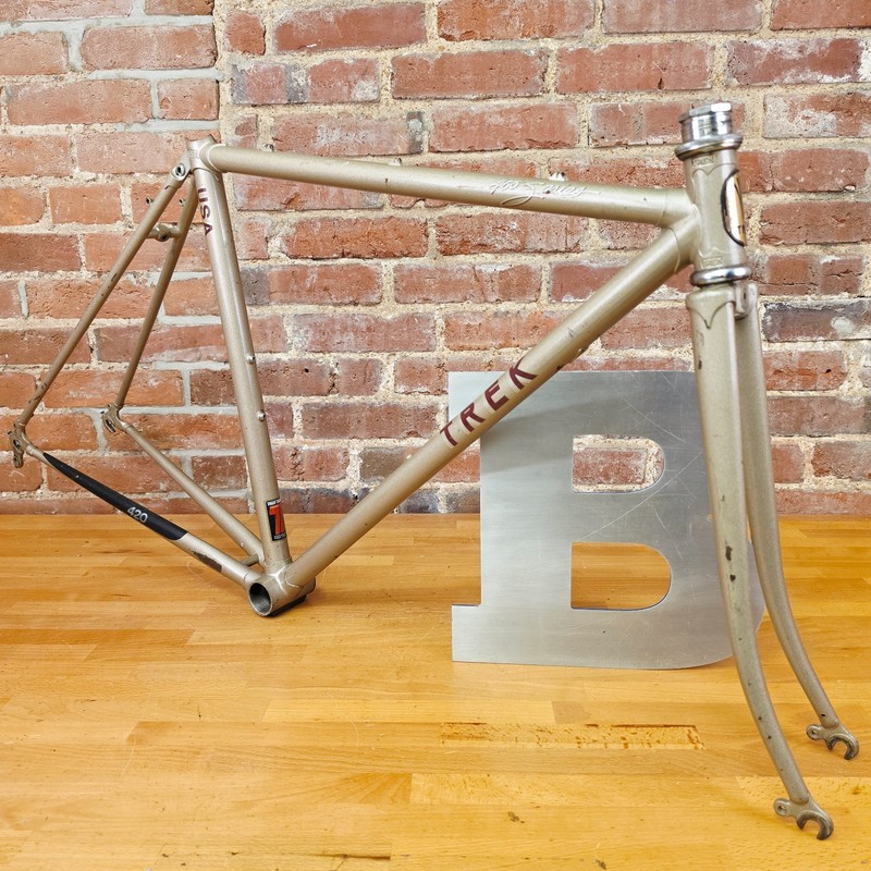 TREK 420 700C Road Fixie Bike Frameset 49cm True Temper CrMo 100/130mm   f28