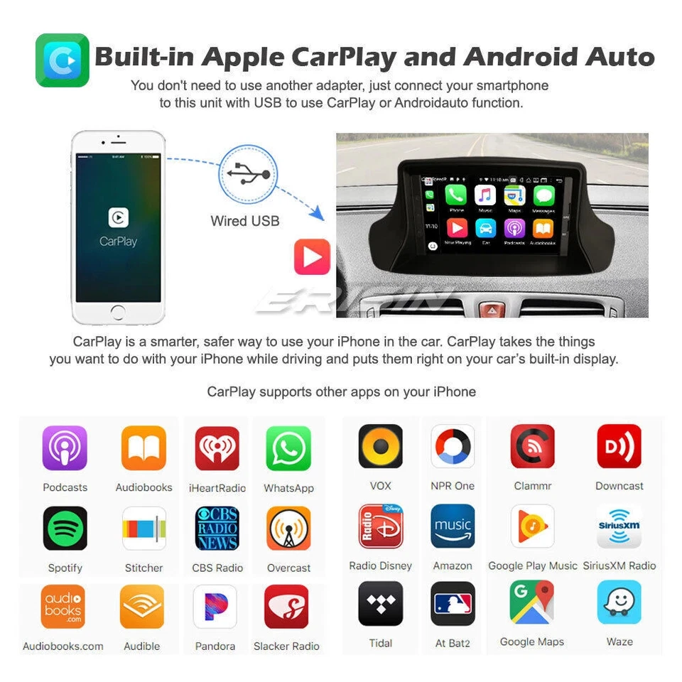 8-Core Android 14 Navigatore Autoradio Renault Megane 3 Fluence DAB+CarPlay 8773 - Immagine 2 di 4