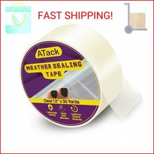 ATack Transparent Window Weather Sealing Tape, 2-Inch x 30 Yards, Clear Window D