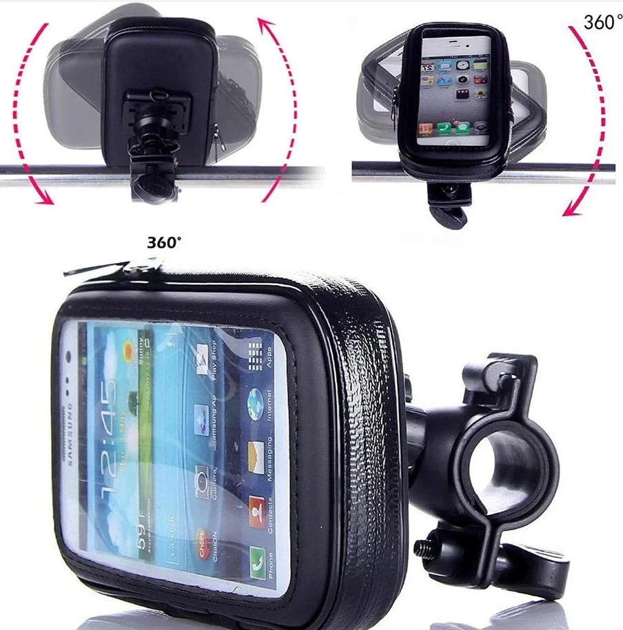 360° Bicycle Motor Bike Waterproof Phone Case Mount Holder For All Mobile Phones - Image 2 of 4