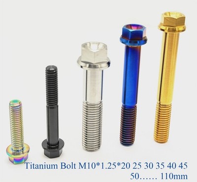 M10 Titanium Bolt Flange Hex Head DIN6921 20,25,30,35,40,45,50,60,70,80,100mm