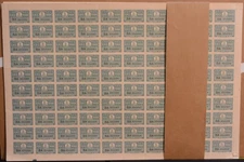 14 Uncut Sheets of 100 Virginia A.B.C. BOARD WINE MARK-UP Paid Stamp 25.6