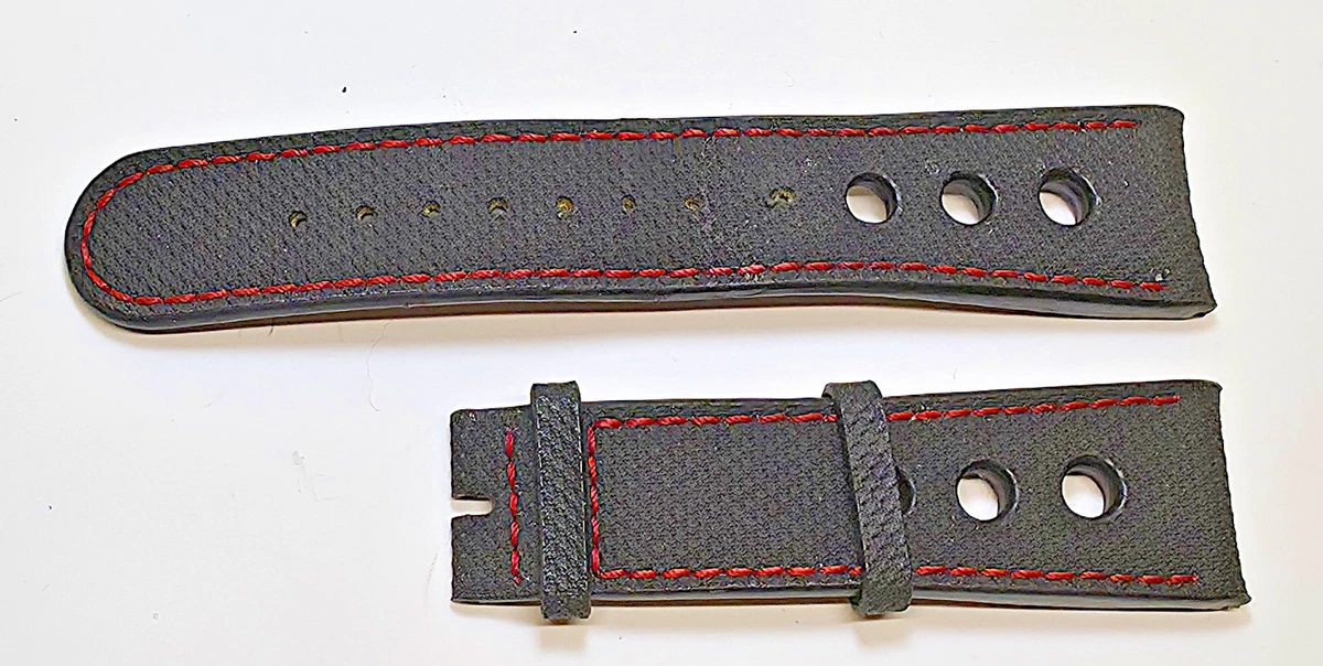 Cinturino Orologio In Pelle Nera Hadley-Roma | Stile Militare Larghezza 18 20 Mm 1247757