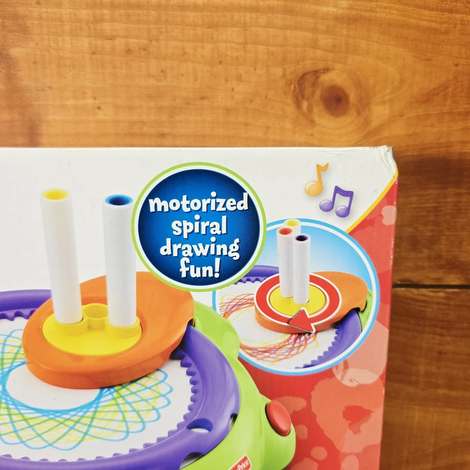 Desenho em espiral motorizado Fisher Price Spin N' Spiral Doodler Mattel feito por mim - Imagem 3 de 4