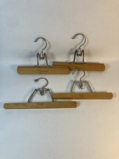 Lot 4 VTG Wooden Pant And Skirt Hangers