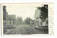 1908 Postcard Main Street Cabot Vermont Buswell's Bookstore Sent to Melrose MA