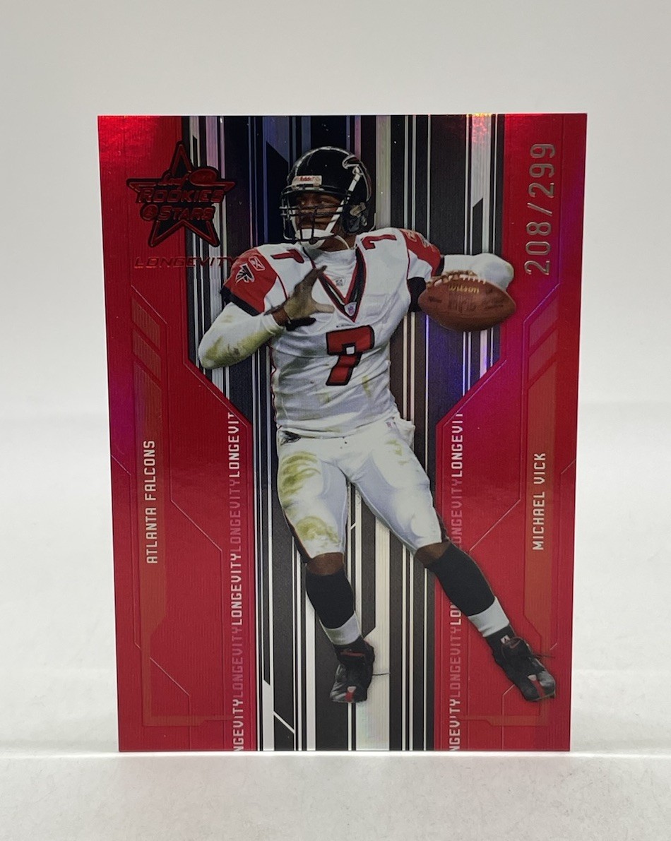2005 Leaf Rookies & Stars Longevity Ruby #4 Michael Vick /299 Atlanta Falcons