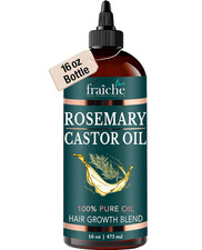 Rosemary Castor Oil for Hair Growth 16Oz - Rosemary Oil for Hair Growth and Thic