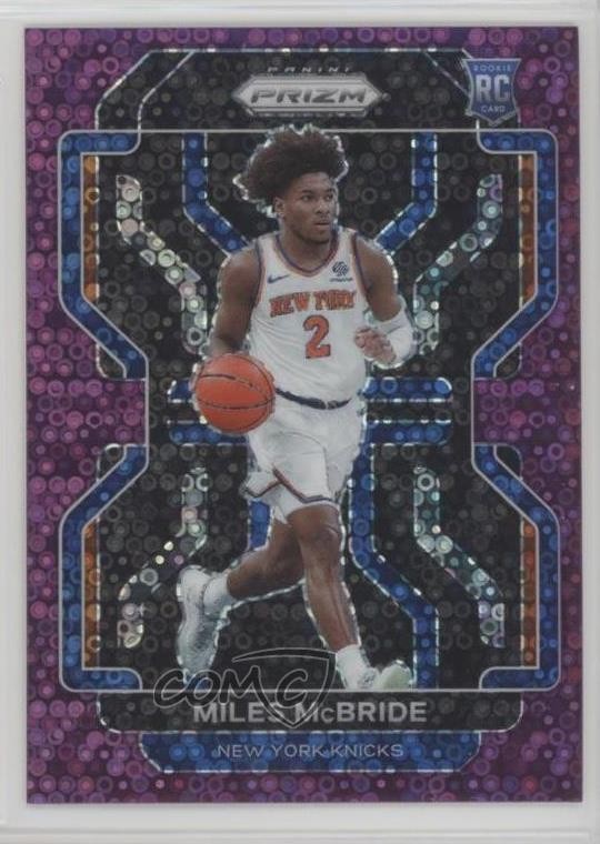 2021-22 Panini Prizm Fast Break Purple 4/75 Miles McBride #283 Rookie RC 8d9