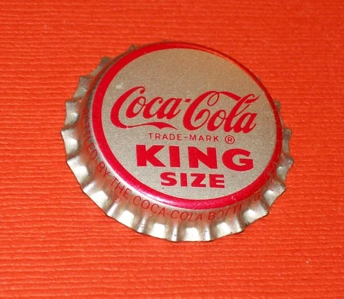 VINTAGE COCA-COLA COKE KING SIZE SODA POP UNCRIMPTED CORK LINED BOTTLE CAP