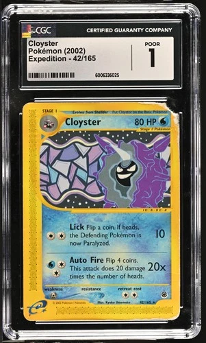 Pokemon Cloyster Expedition 42/165 CGC 1