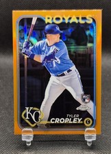 2024 Topps Chrome Tyler Cropley Orange Refractor /25 RC SP Kansas City Royals