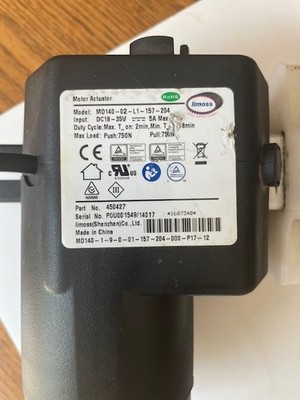 Limoss 450427 Motor Model MD140-02-L1-157-204 Actuator for Recliner Lift Chairs