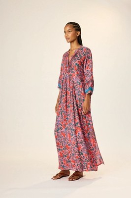 NWT Natalie Martin Fiore Maxi Dress Rose Bandana Size XS 