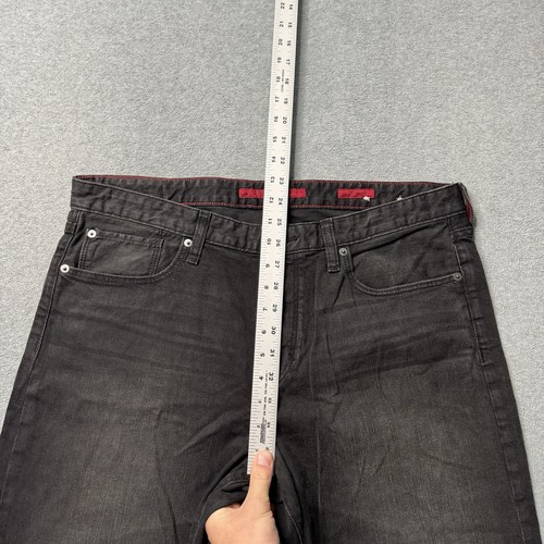 Banana Republic Jeans Mens 35x32 Black Denim Faded Cotton Straight Leg Adult - Picture 7 of 11
