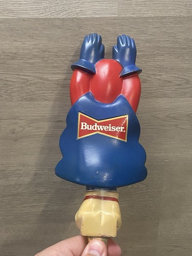 Vintage Budweiser Bud Man Bier Zapfhahn Griff in sehr gutem Zustand - Bild 8 von 9