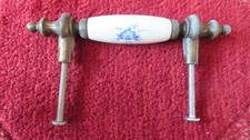 Floral print porcelain Drawer Pull drawer handle