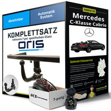 Für MERCEDES C-Klasse Cabrio A205 Anhängerkupplung abnehmbar +eSatz 7pol 16- Kit