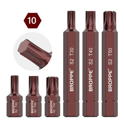 Torx Screwdriver Bits Set Magnetic Impact Drill Driver 10mm Hex Shank T20-T55