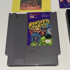 Nintendo NES Bandai MONSTER PARTY 1989 CIB tested Works
