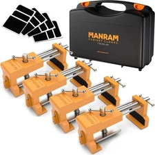 Cabinet Clamps 4 Pack - Protective Case Included - Clamps for Cabinets