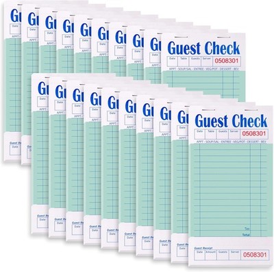 Guest Check Books Guest Checks for Servers, Server Note Pads, Waitress booklets
