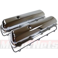 Oldsmobile 330-350-400-403-425-455 V8 Chrome Steel Valve Covers Gasket Stock
