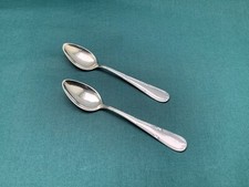 2 Clarfeld Mokka-Löffel / Espresso-Löffel, 90er Silber