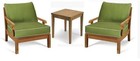3 PC TEAK SOFA SET GARDEN INDOOR OUTDOOR PATIO FURNITURE POOL SACK DINING DECK A