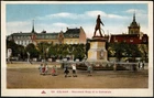 Old postcard - 68 Upper Rhine Colmar Rapp Monument and the Cathedral Written 15.7.1935