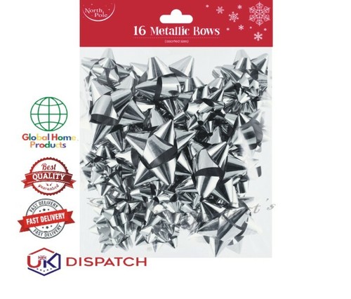 Mini Gift Bows For Present Gift Wrapping Metallic Self-Adhesive Wrap - Afbeelding 4 van 16