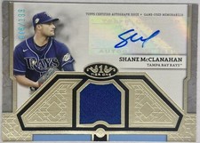 2024 Topps Tier One Baseball Shane McClanahan Auto Relic 48/199 #T1AR-SM TB Rays