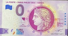 Ticket 0 Euro La Poste Paris Philex 2022 Ceres France Number 1601