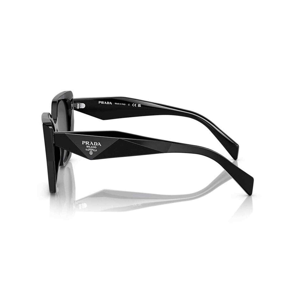 極美品 PRADA サングラス PR19ZSF 1AB5S0 56 Prada PR 19ZSF M (56 - 16) with Grey lenses and Black frame