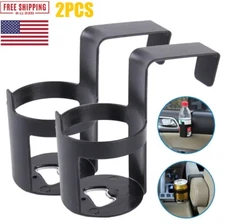 2PCS Universal Car Truck Door Cup Holder Window Hook Mount for Water Bottles