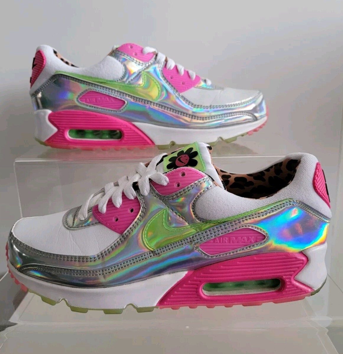NIKE AIR MAX 90 LX Daisy Leopard ,,Lazy Fuchsia' SIZE UK 7.5 EUR
