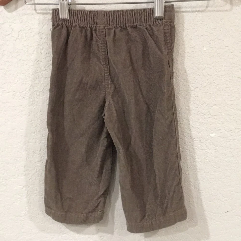 Pantalones Carter's Baby Boy 9M Marrón Taupe Pana 100% Algodón Foto 2 de 4