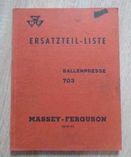 Massey Ferguson Ballenpresse 703 Ersatzteilliste