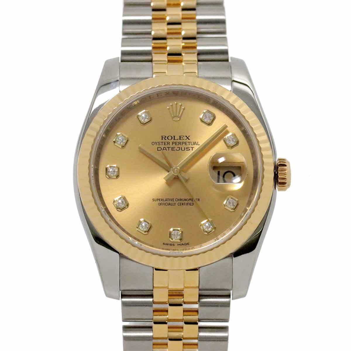 ROLEX Datejust 116233G Serial Z YG 10P Diamond Gold Dial ROLEX Datejust 116233G Serial Z YG 10P Diamond Gold Dial