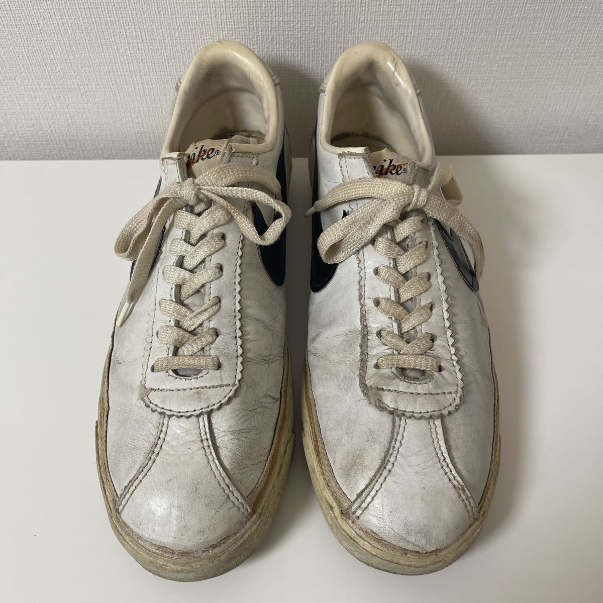 Nike Bruin Leather Original White x Black Made in Taiwan 70s Nike Bruin Leather Original White x Black Made in Taiwan 70s