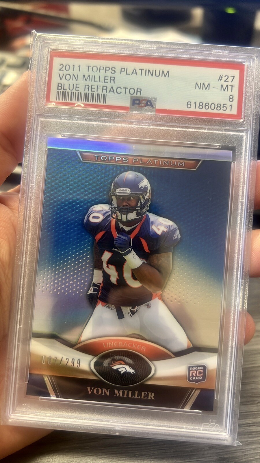 Von Miller Topps Platinum #27 Blue Refractor