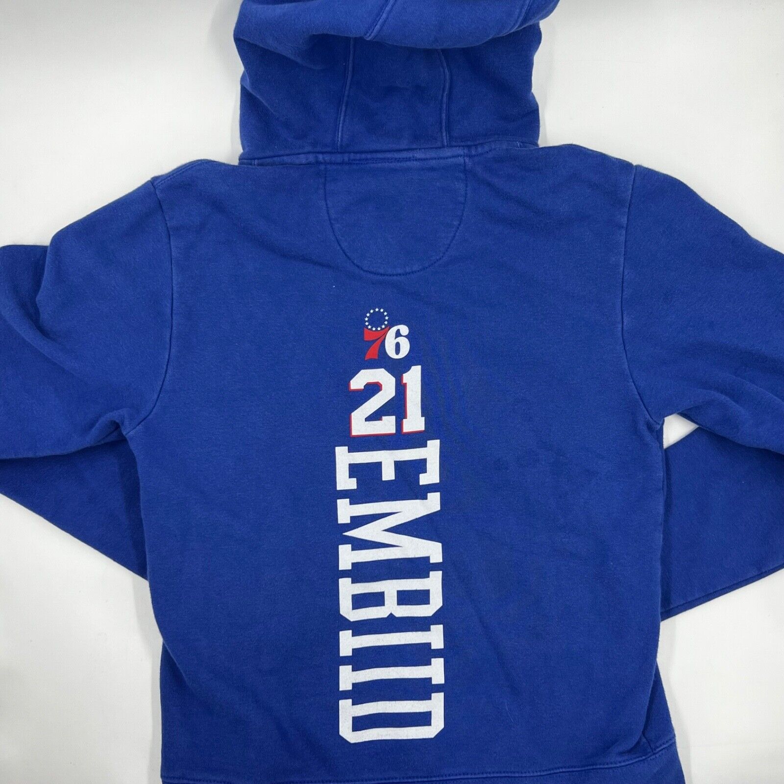 Philadelphia 76ers Sixers Mens Pullover Hoodie Size S Blue Sweatshirt  Embiid #21